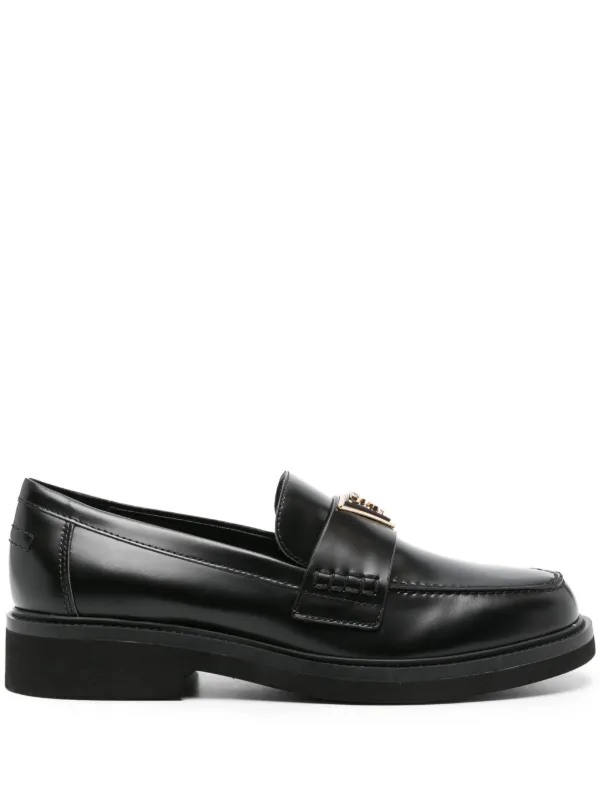 GUESS USA Shatha Leather Loafers Black FARFETCH AE