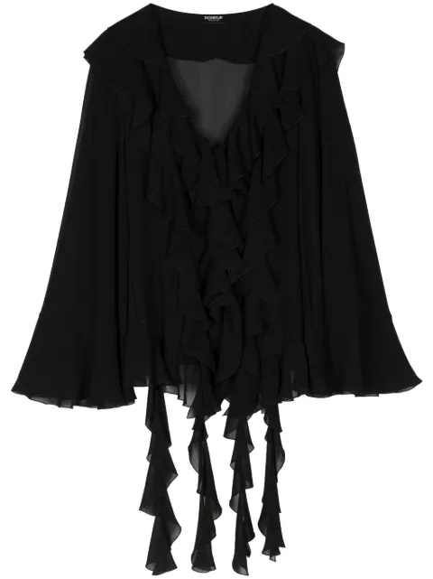 DONDUP draped-detail ruffled blouse