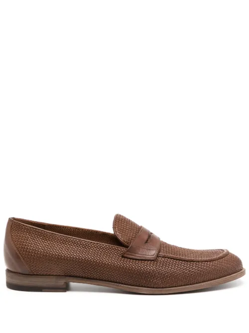 Mocassins en cuir à design tressé - Fratelli Rossetti - Modalova