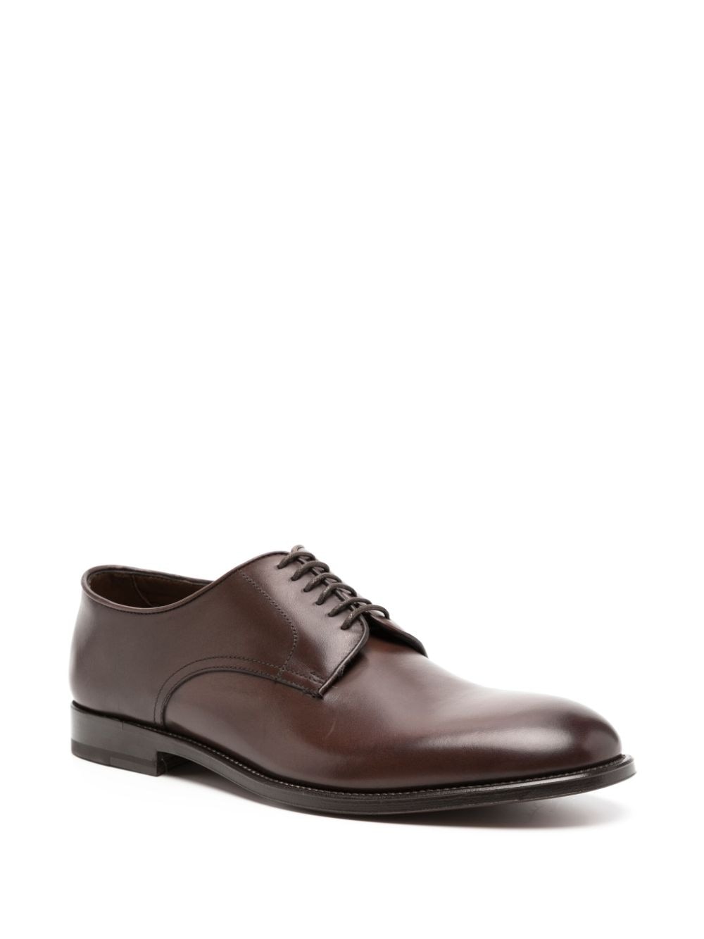 Shop Fratelli Rossetti Lace-up Leather Derby Shoes In Brown