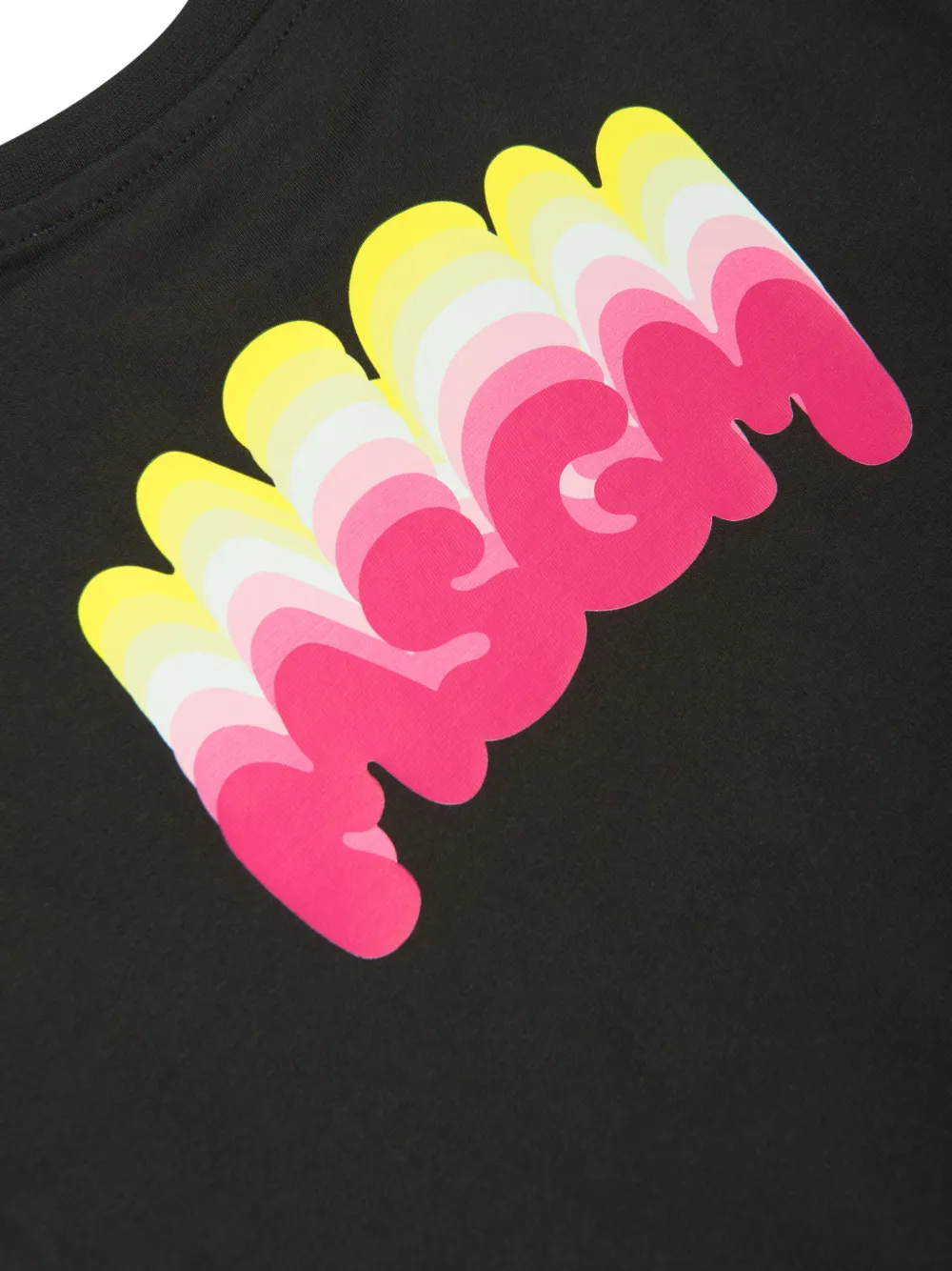 MSGM Kids Katoenen T-shirt met logoprint Zwart