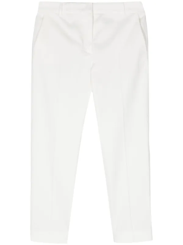 Max Mara Lince Mid-rise Tapered Trousers in White
