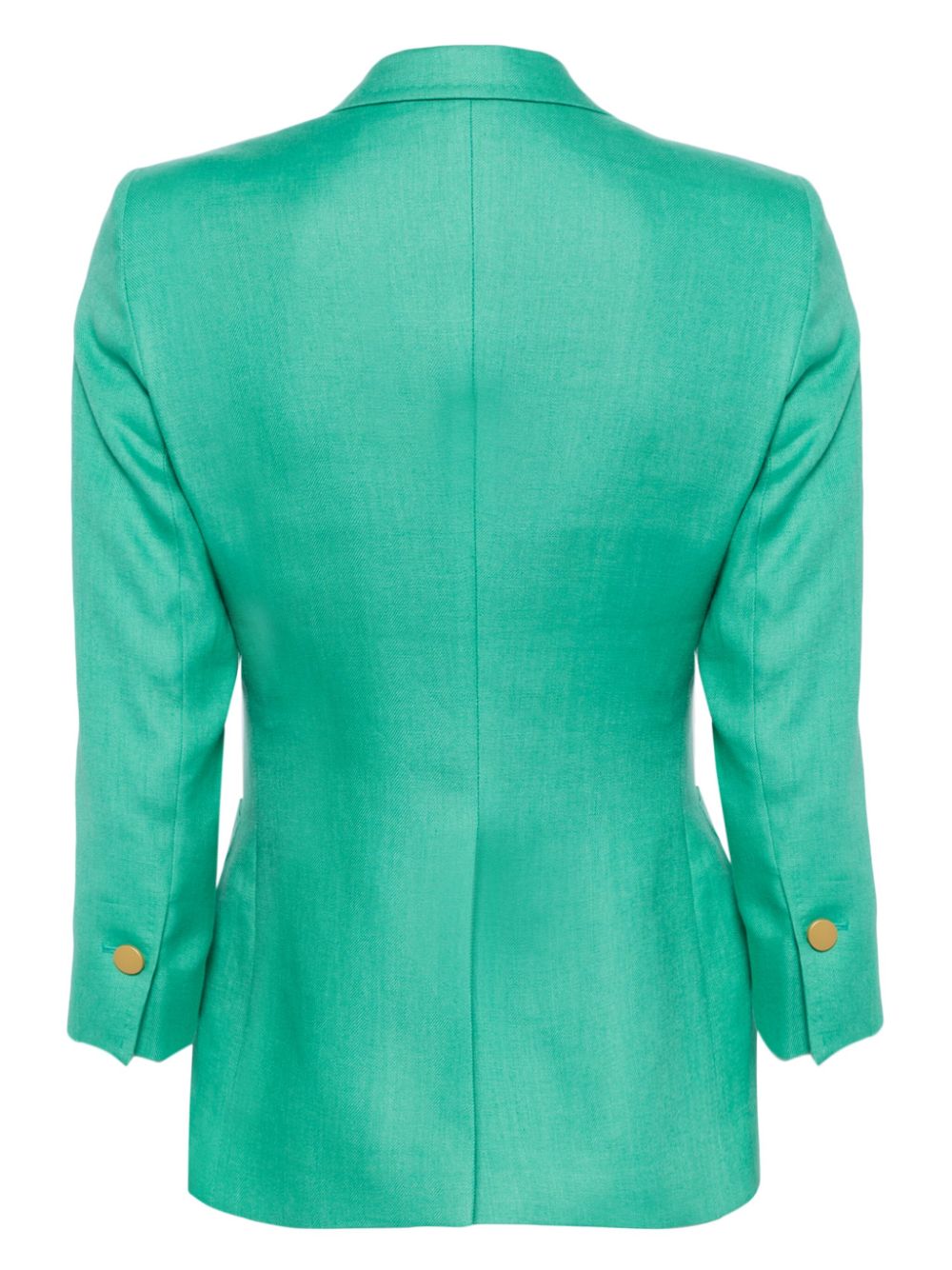 Shop Tagliatore Single-breasted Linen Blazer In Green