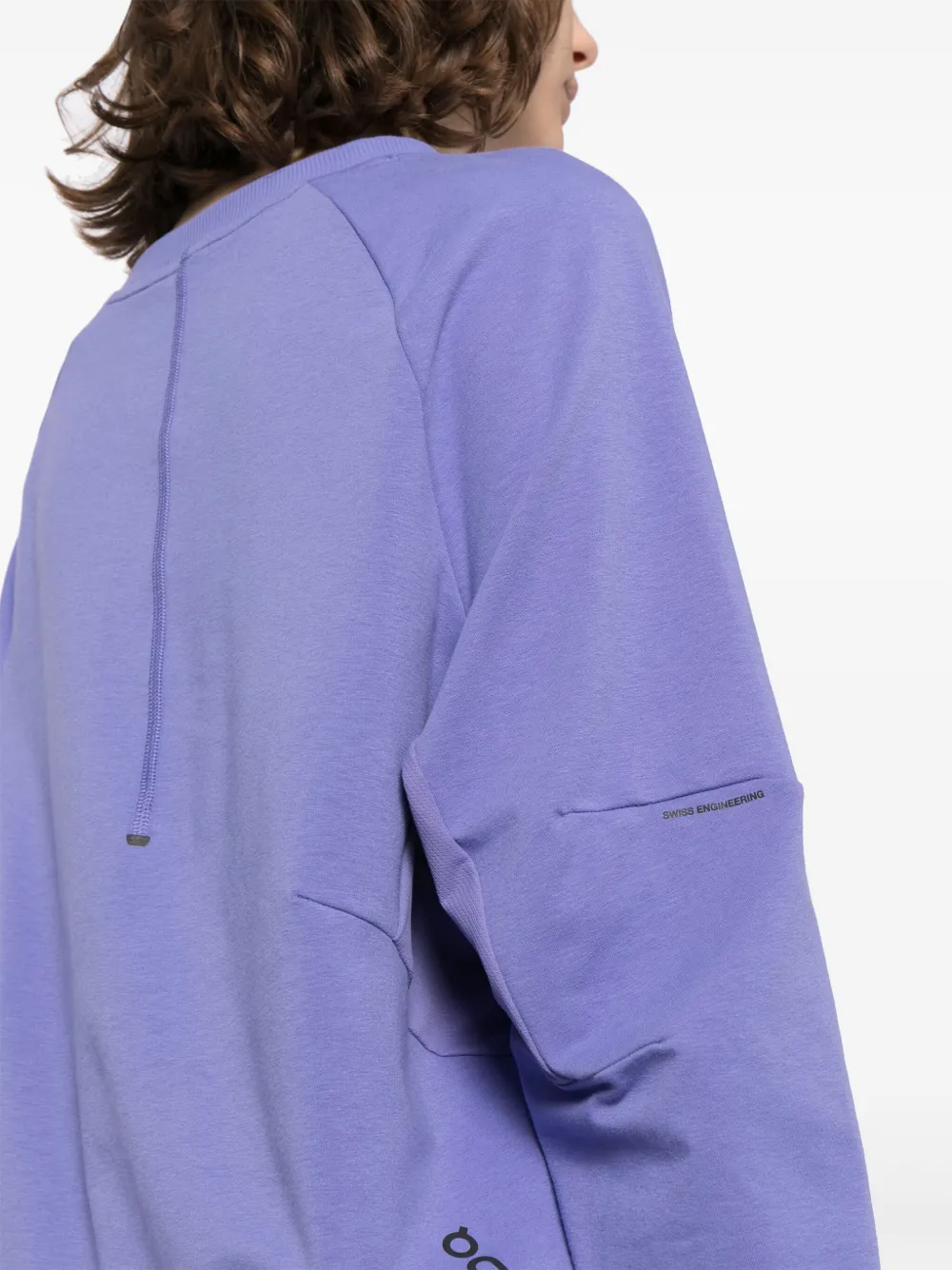 On Running Movement Crew Logo-print Sweatshirt In Purple