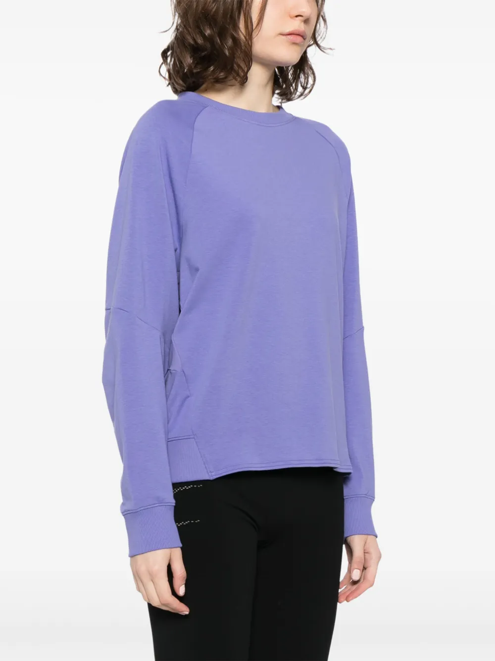 On Running Movement Crew Logo-print Sweatshirt In Purple