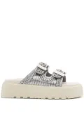 Casadei Birky Ale platform slides - Silver