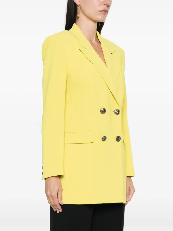 ボトムスその他 Elisabetta Franchi Tailored Double-Breasted Blazer With Gold Elisabetta Franchi double-breasted Blazer | Yellow | FARFETCH