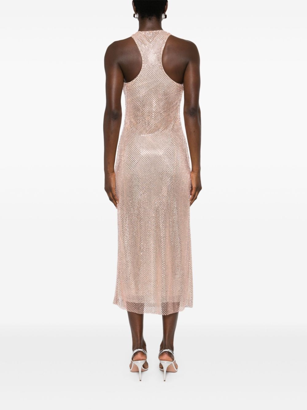 Shop Philosophy Di Lorenzo Serafini Crystal-embellished Maxi Dress In Pink
