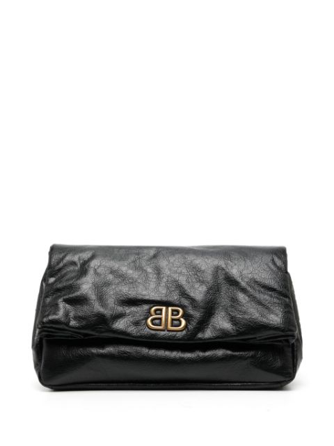 Balenciaga Monaco leather clutch bag Women