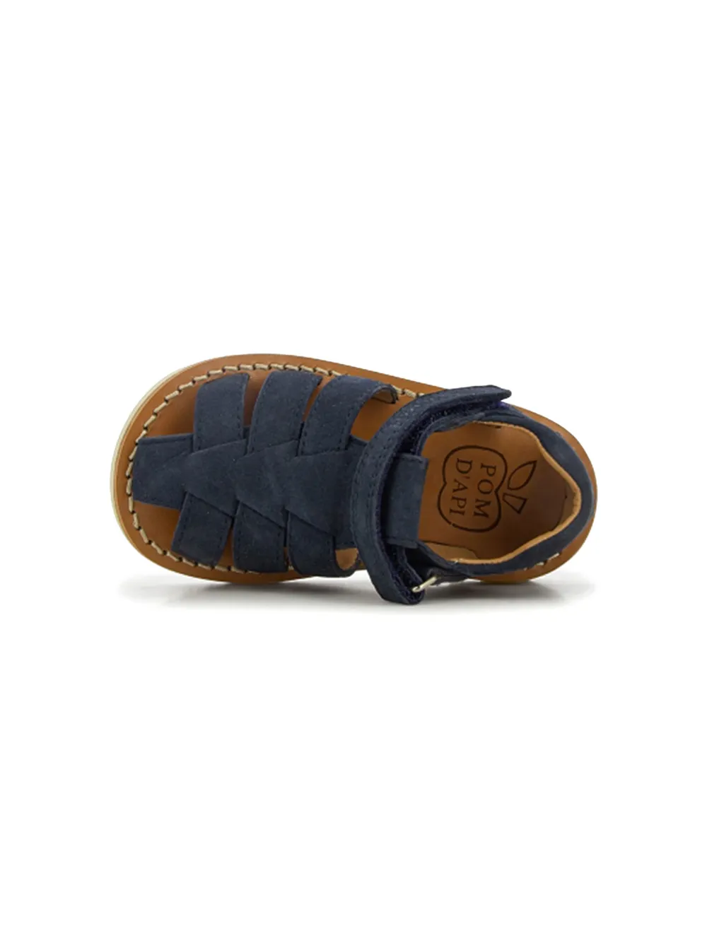 Pom D'api Waff Papy Leather Sandals In Blue