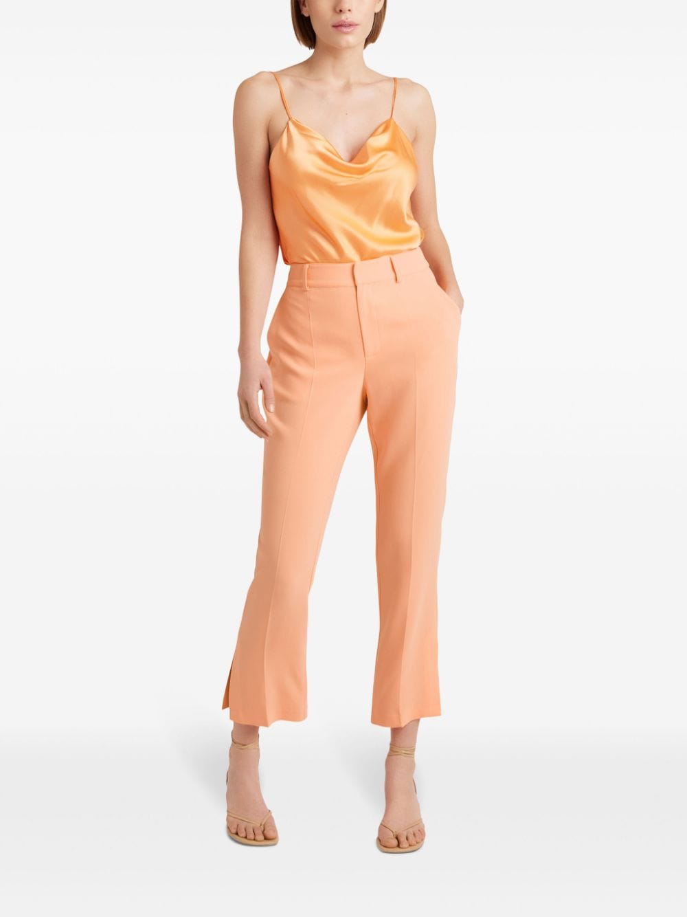 Shop Cinq À Sept Kerry Cropped Trousers In Orange