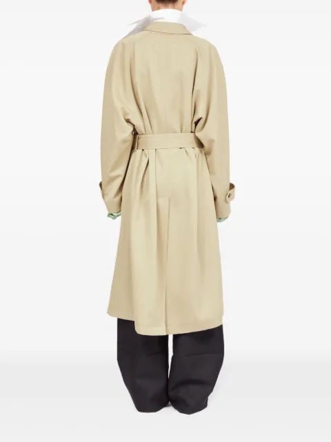 Maison Margiela spread-collar wool trench coat S67AH0043M35062 - 3