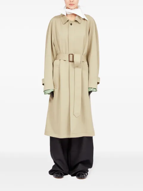 Maison Margiela spread-collar wool trench coat S67AH0043M35062 - 1