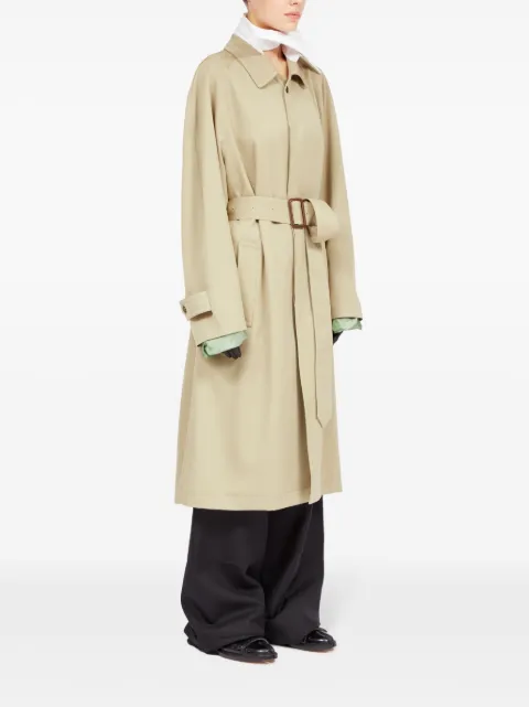Maison Margiela spread-collar wool trench coat S67AH0043M35062 - 2