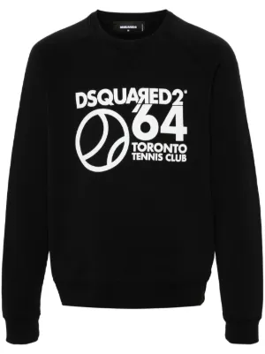 DSQUARED2 ディースクエアード CIRO CREWNECK KNIT DSQUARED2 Ceresio crew-neck intarsia-knit Jumper | Black | FARFETCH UK