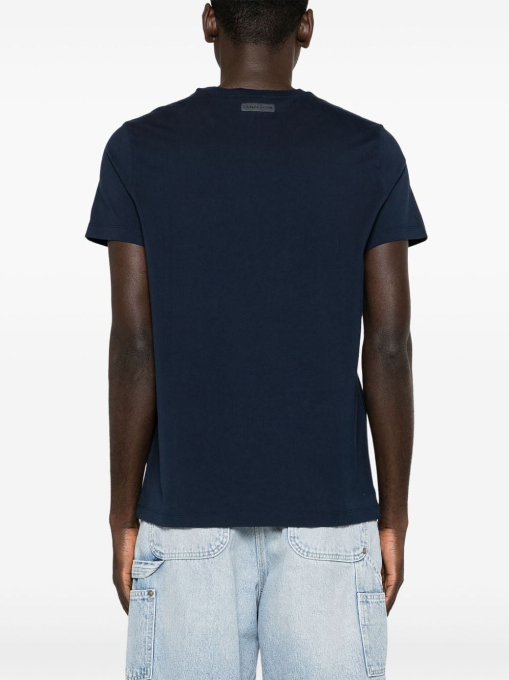 Shop Canada Goose Emersen Cotton T-shirt In Blue