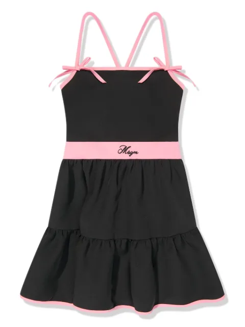 MSGM Kids robe à bords contrastants