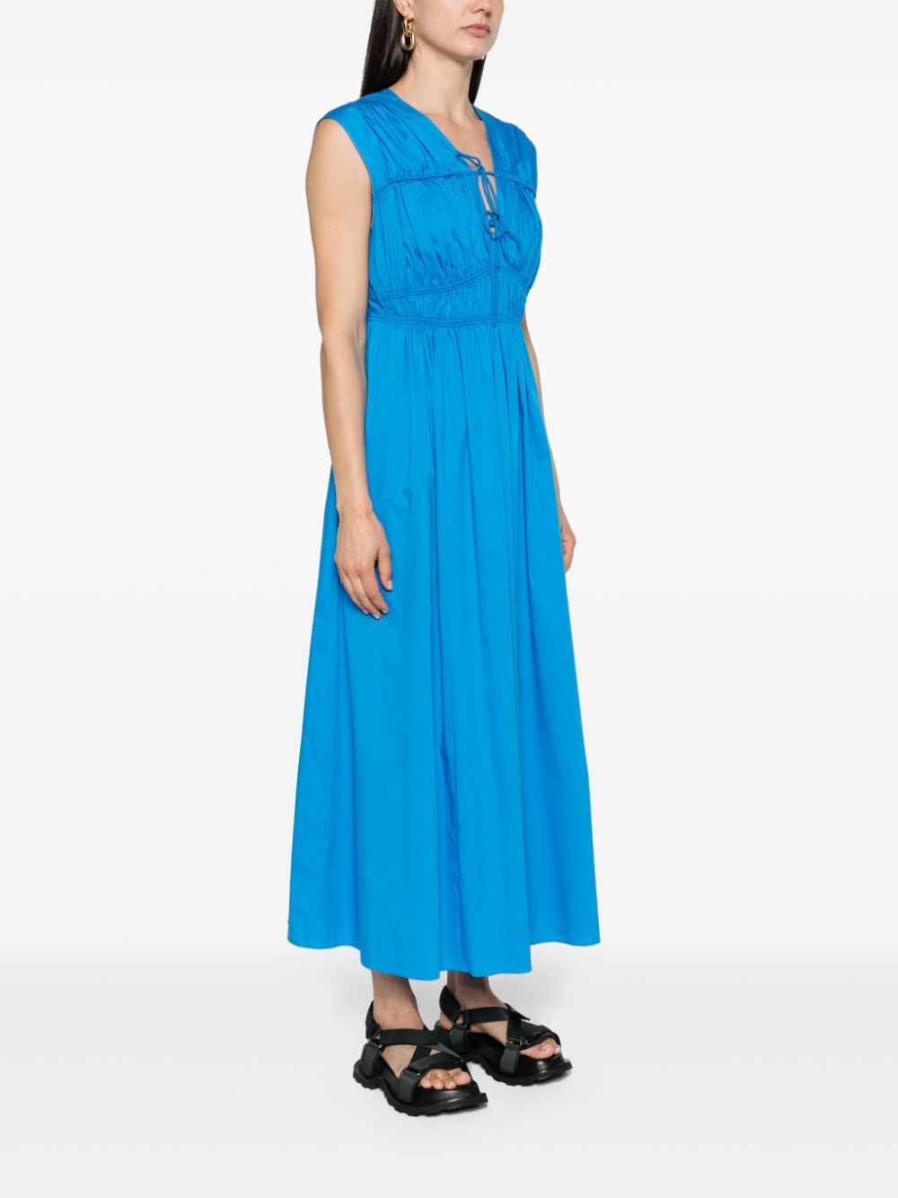 DVF Diane von Furstenberg Gillian maxi-jurk van popeline Blauw