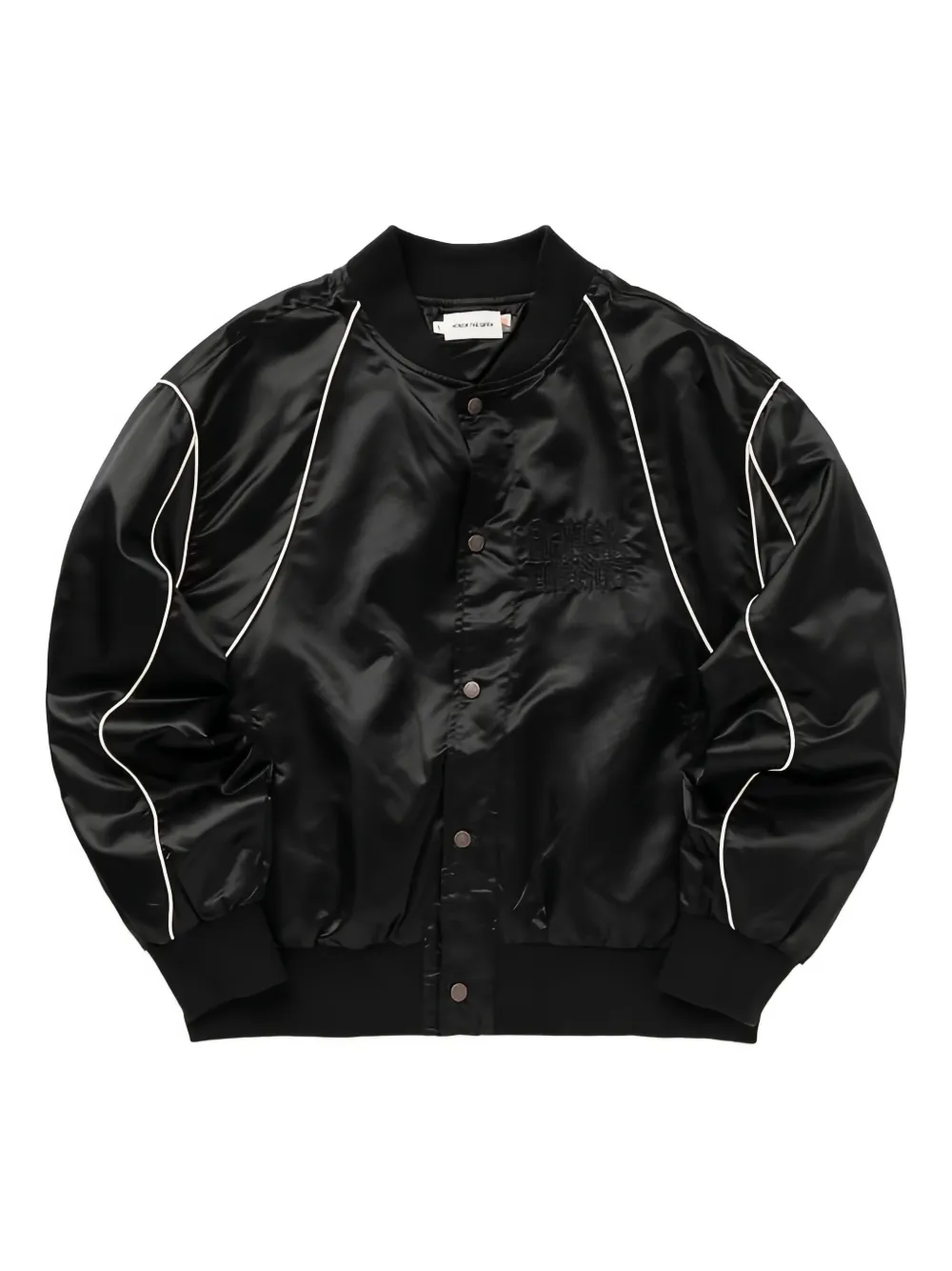 Honor The Gift Satijnen bomberjack met afwerking Zwart