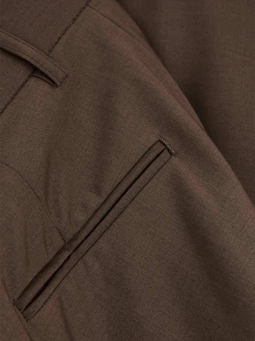 Matteau Wide-leg Wool-blend Trousers In Brown