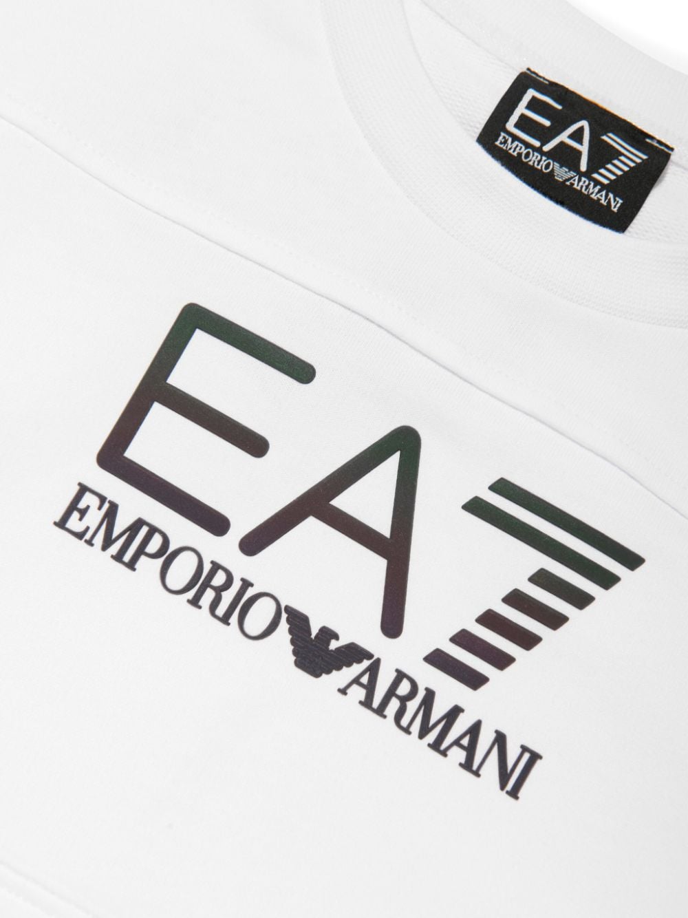 Shop Emporio Armani Logo-print Sweatshirt In White