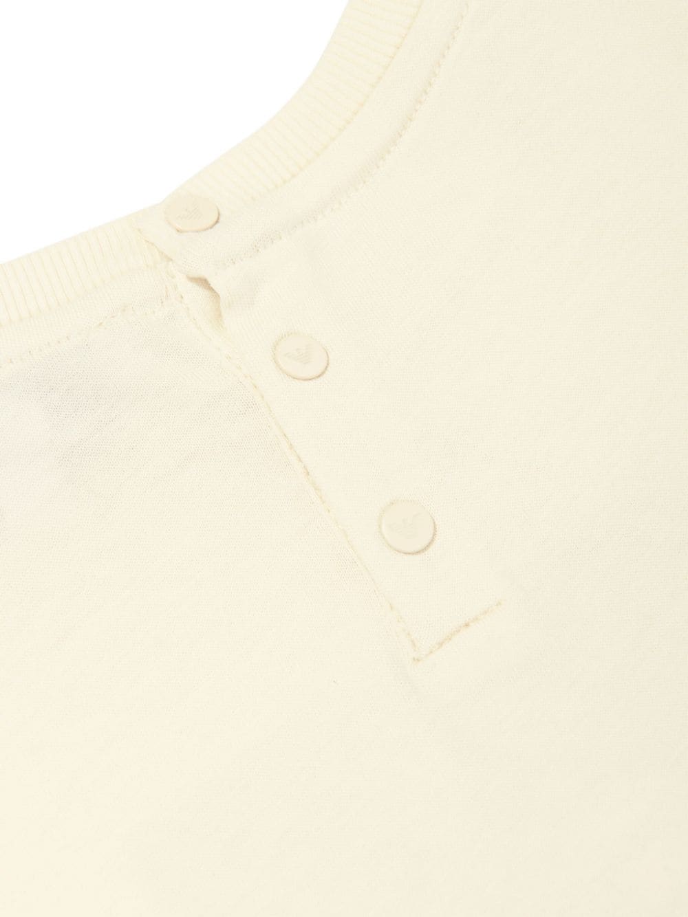 Shop Emporio Armani Logo-print Cotton T-shirt In Neutrals