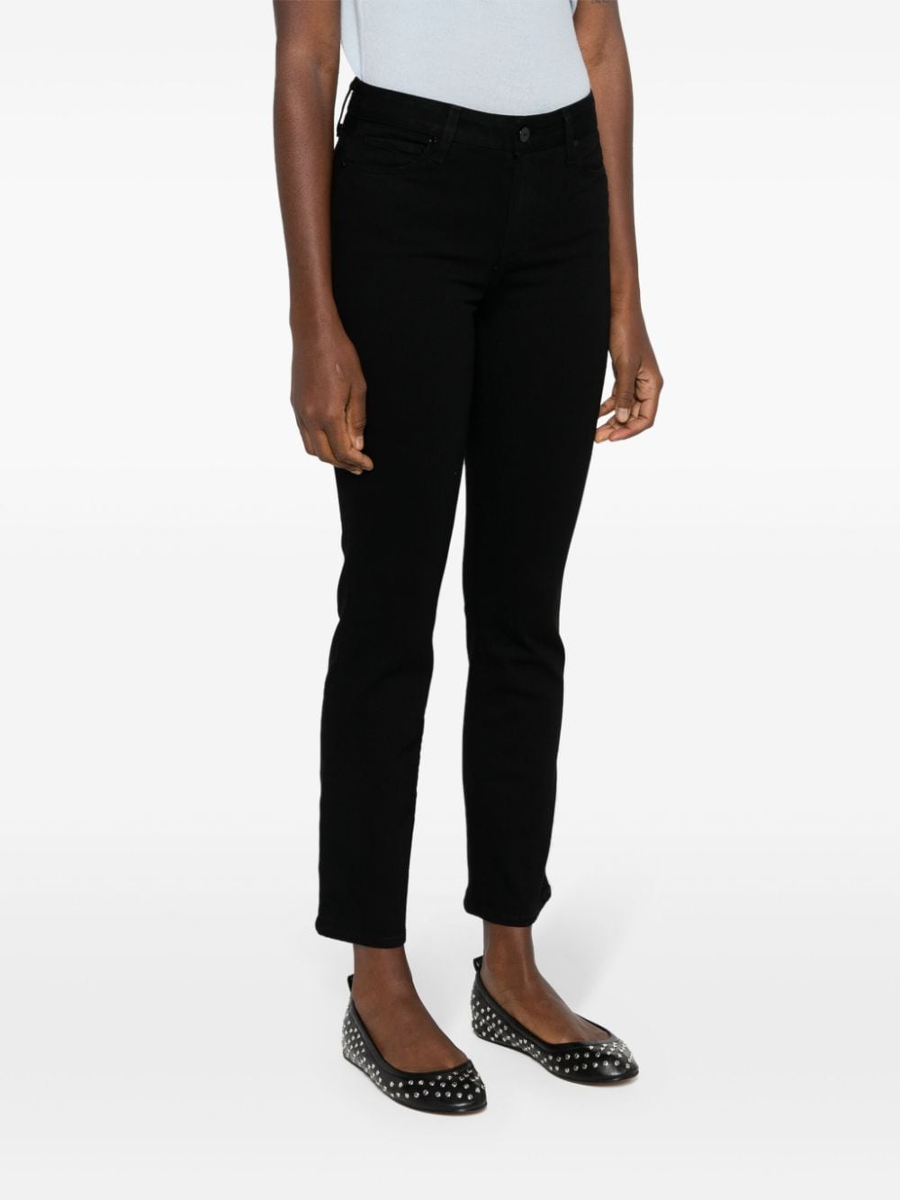 PAIGE Cindy jeans met logopatch Zwart
