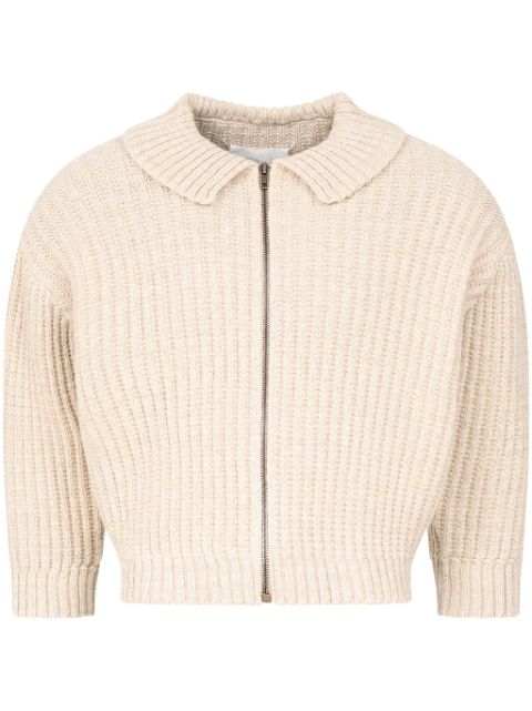 Maison Margiela ribbed-knit zip-up cardigan Men