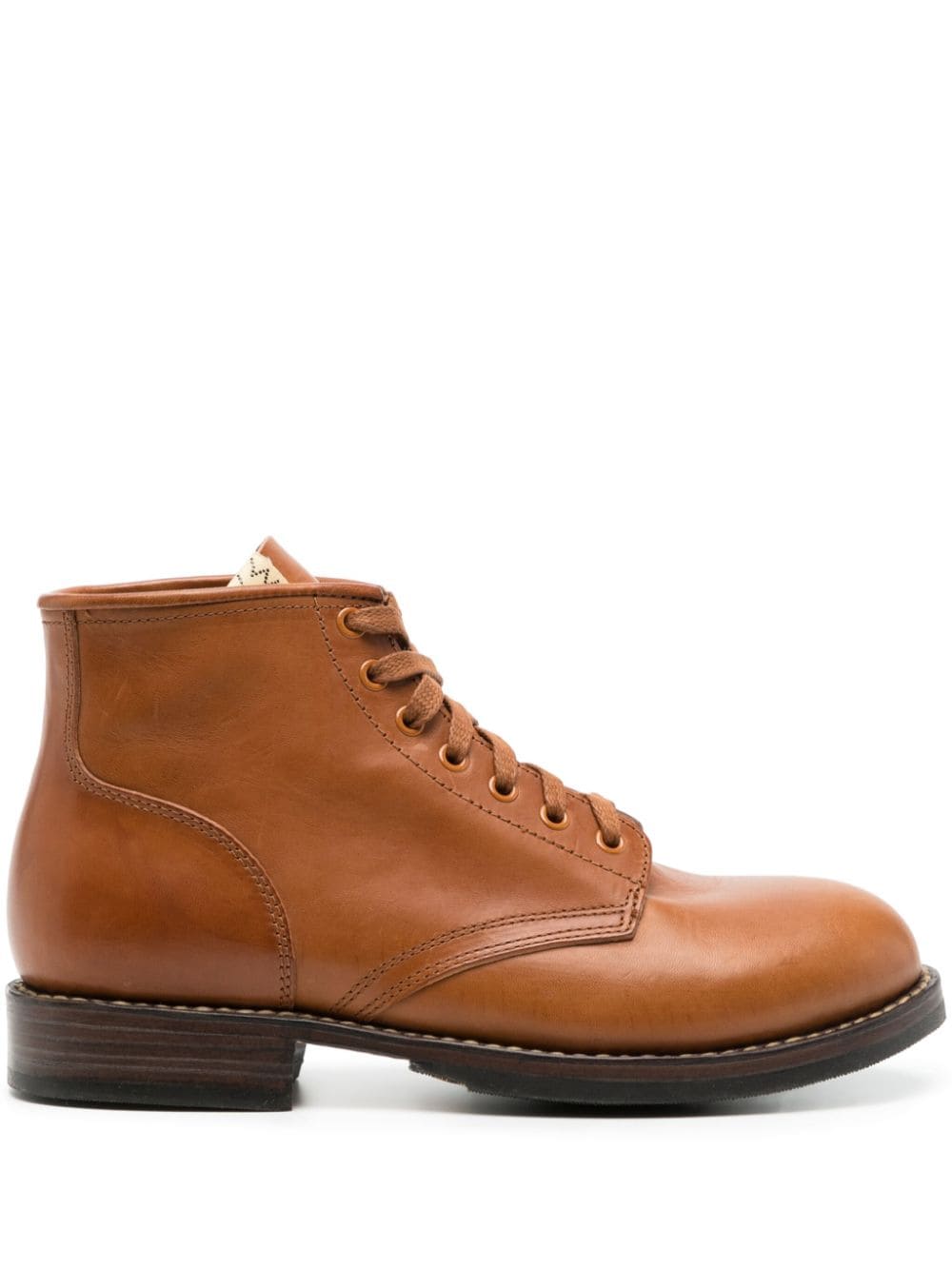 Visvim Brigadier Leather Ankle Boots In Brown