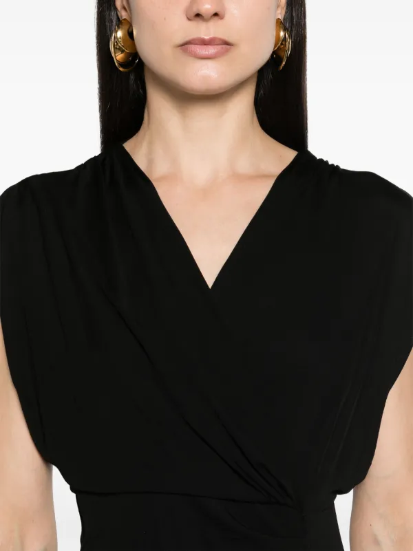 Diane von furstenberg black wrap dress best sale