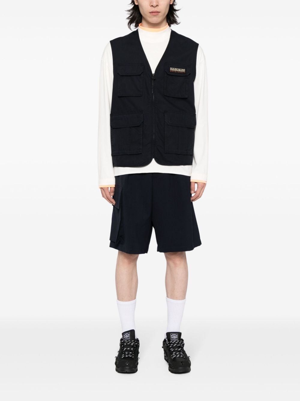 Shop Napapijri Dru Cotton Vest In 黑色