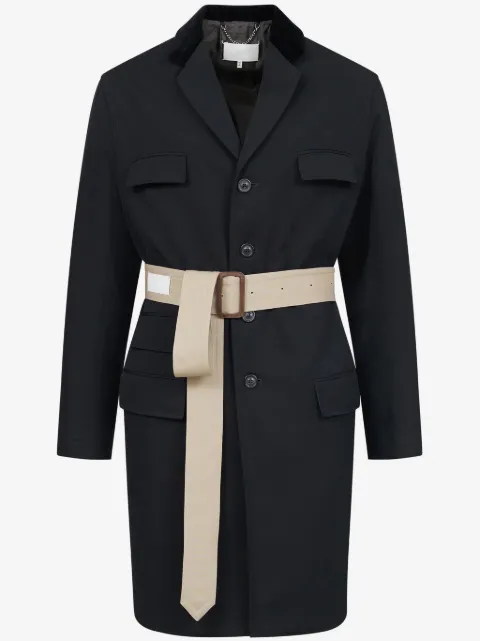 Maison Margiela two-tone belted coat