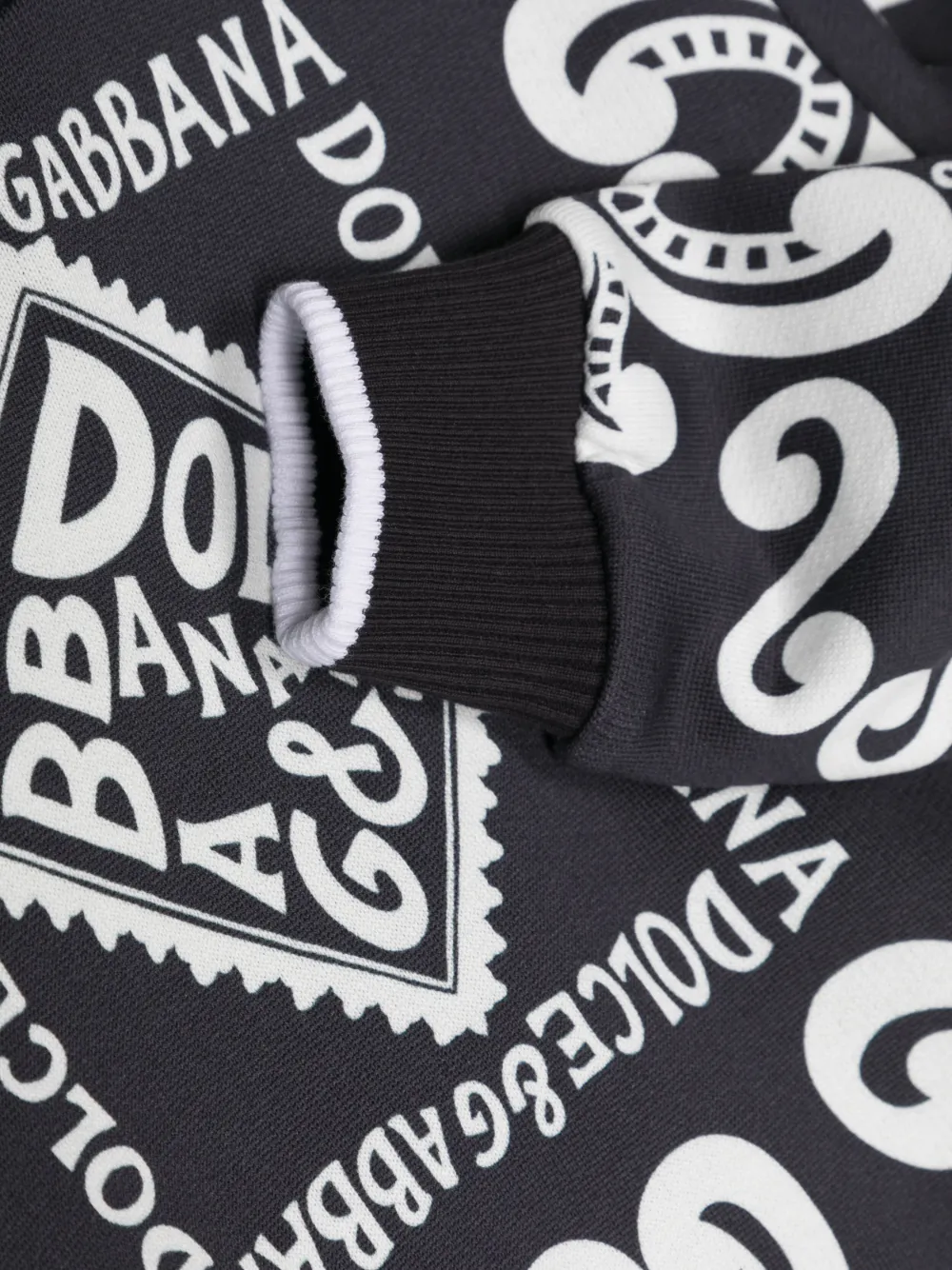 Dolce & Gabbana Kids Katoenen sweater met logoprint Blauw