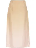 Prada gradient silk skirt - Neutrals