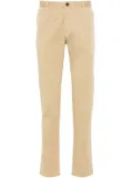 Incotex logo-embroidered twill trousers - Neutrals