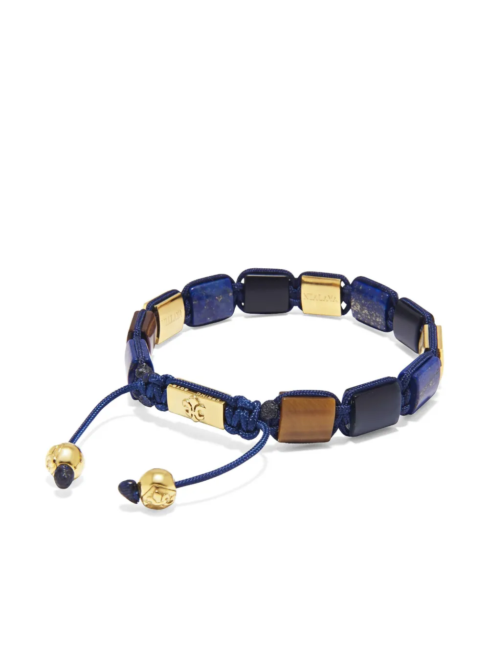 Nialaya Jewelry Flat-bead Bracelet In 蓝色