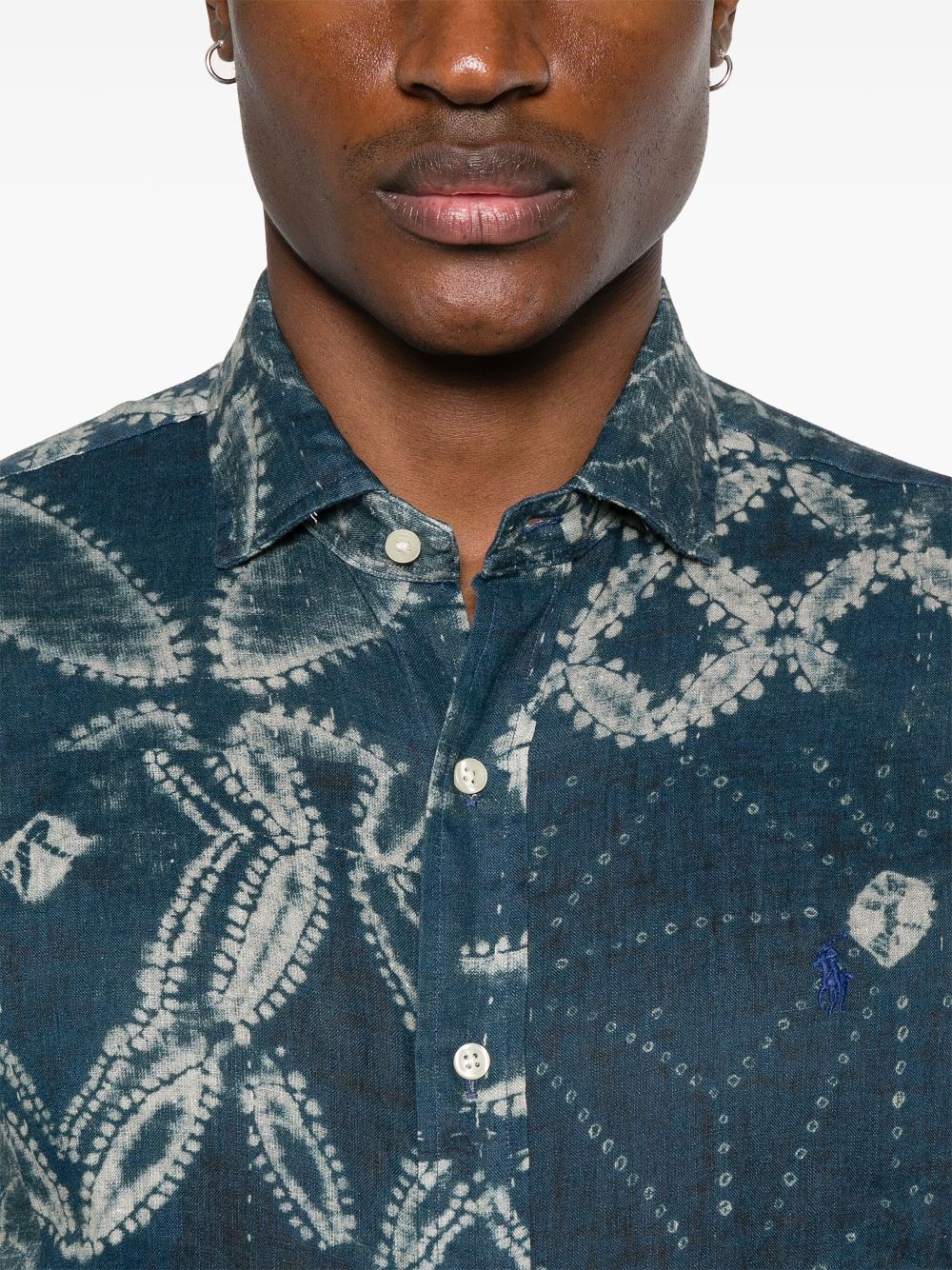 Polo Ralph Lauren abstract-print linen shirt Men