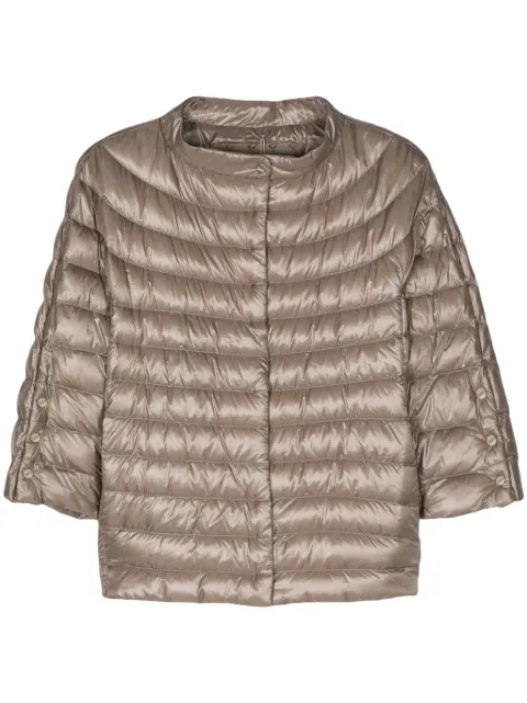Herno collarless puffer jacket