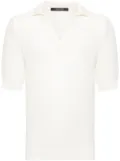 Tagliatore Asher crochet-knit polo shirt - White