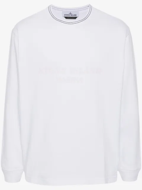 Stone Island logo-print cotton sweatshirt