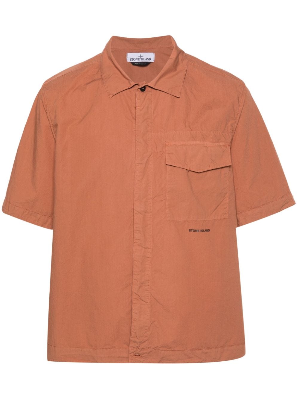 Stone Island Overhemd met logoprint Oranje