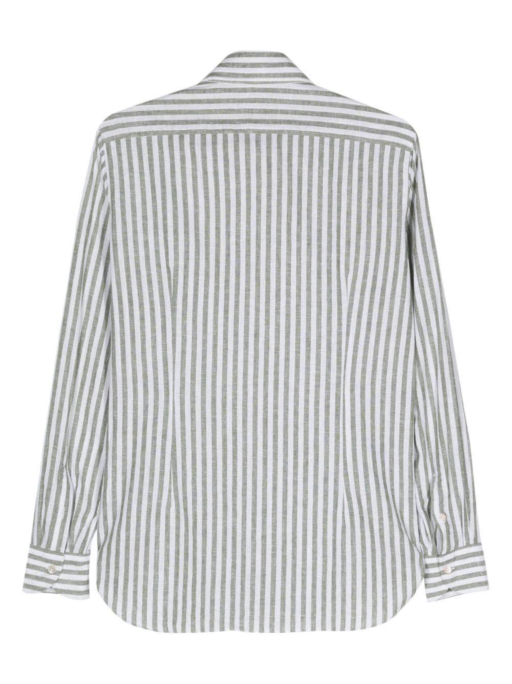 Shop Borrelli Long-sleeve Striped Shirt In White