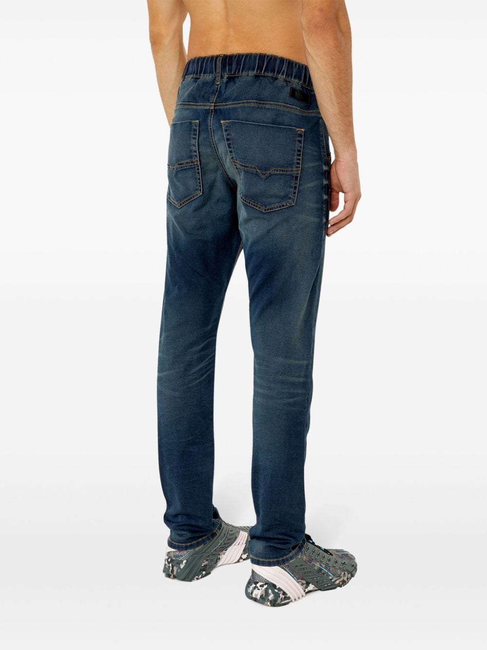 Shop Diesel D-krooley Low-rise Jeans In Blue