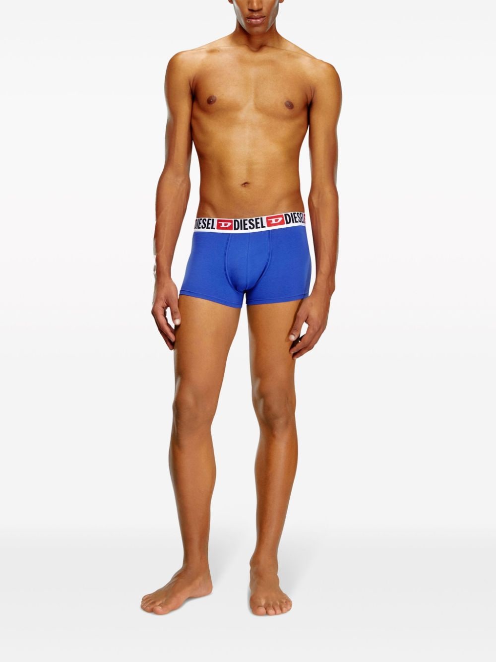 Diesel Vijf katoenen boxershorts Blauw