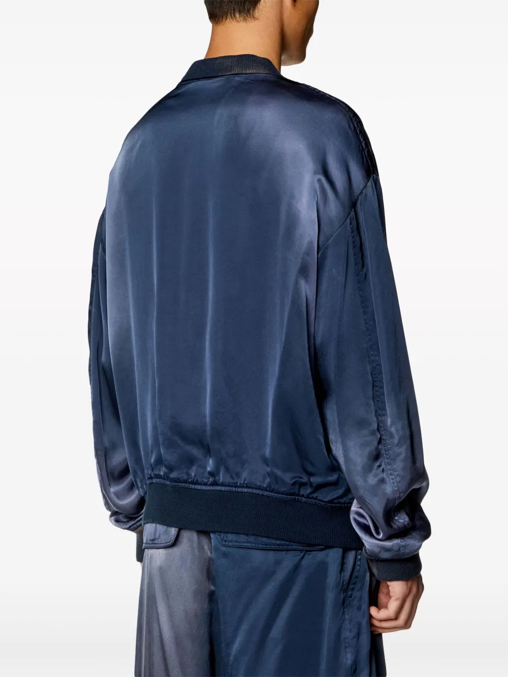 Diesel J-Martex satijnen bomberjack Blauw