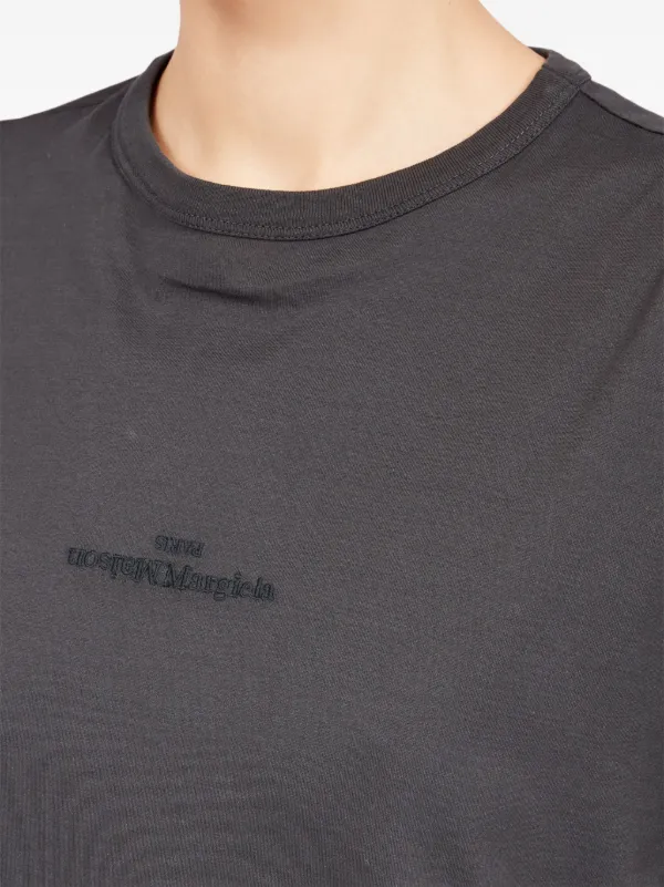 Maison Margiela logo-embroidered Cotton T-shirt | Grey
