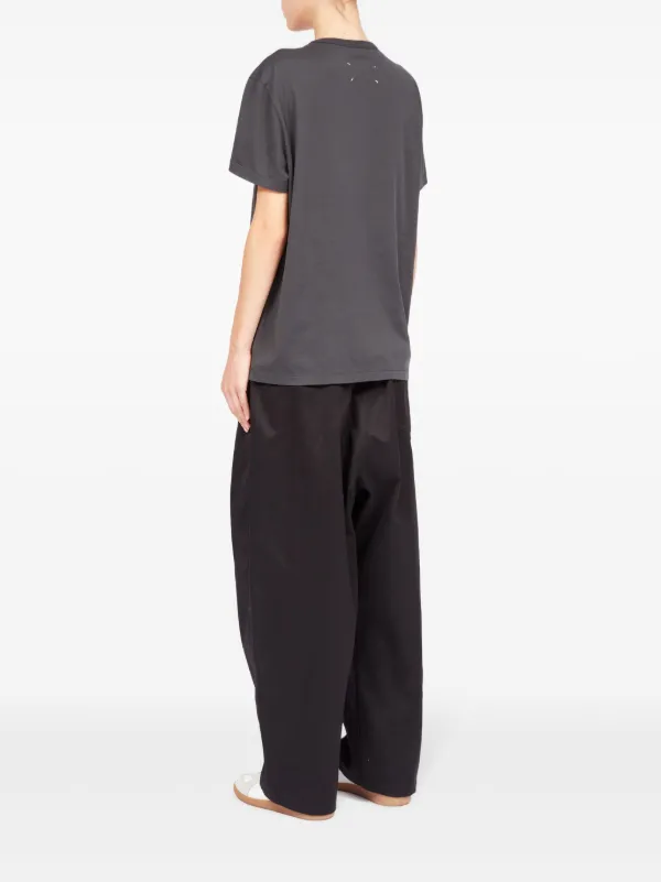 MAISON MARGIELA★素敵！Embroidered cotton-jersey T-shirt Maison Margiela Logo-embroidered Cotton-jersey T-shirt In