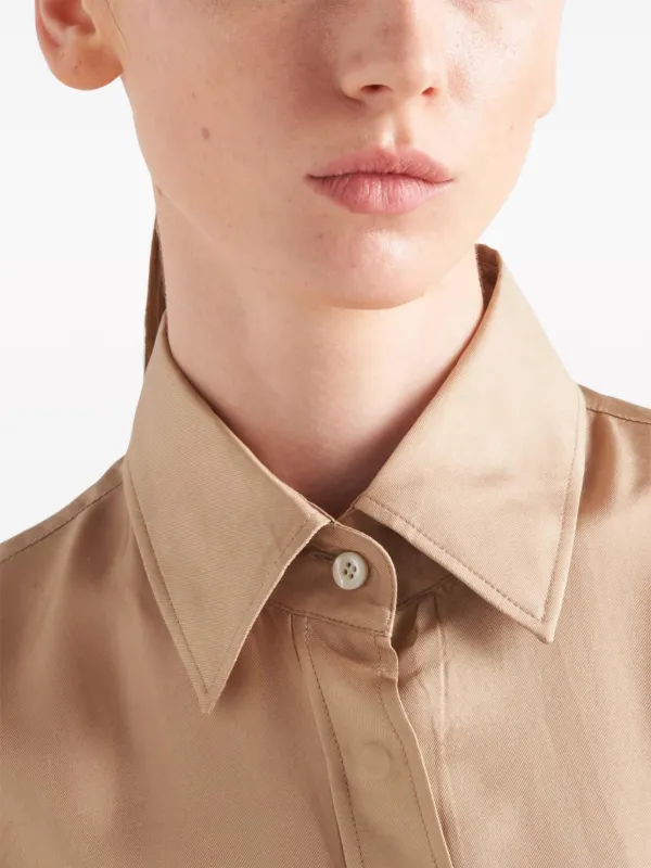Prada グラデーション シルクシャツ | ニュートラル | FARFETCH JP