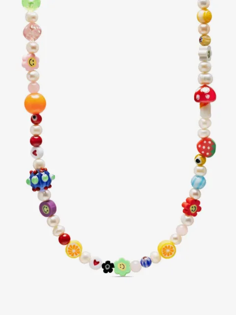 Nialaya Jewelry beaded pearl choker necklace
