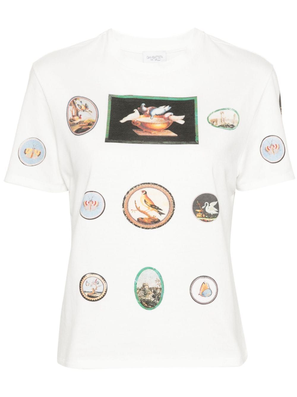 Giambattista Valli Katoenen T-shirt met grafische print Wit
